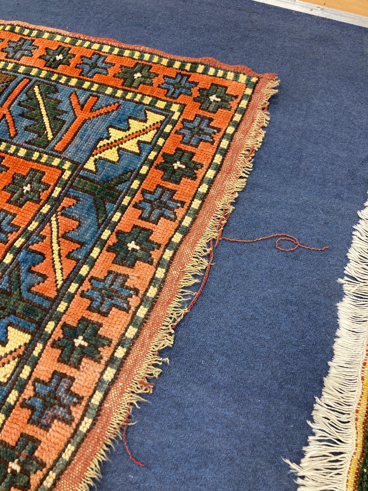 A Kelim geometric rug, 256 x 180cm